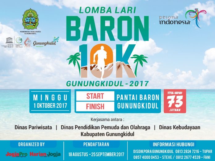 Lomba Lari Baron 10K (Pendaftaran 18 Agustus-25 September 2017) Lomba Lari Baron 10K (Pendaftaran 18 Agustus-25 September 2017)